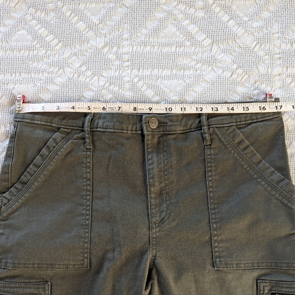 Banana Republic Petite Olive/Army Green High Rise Skinny Stretch Utility Jeans - Picture 4 of 7